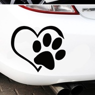 YJZT Creative Electric Car Sticker Love Animal Footprint Car Sticker Scratch Block Car Sticker
