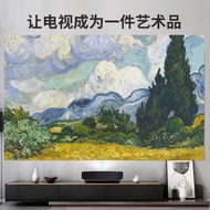 10 Van Gogh painting tapestry TV Dust Cover Elastic Hanging TV Cover Cloth remote control Computer c