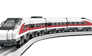 Micro Train Building Block Set Kits Toys with Train Tracks Mini Hight Speed Train Model 624 Pieces B