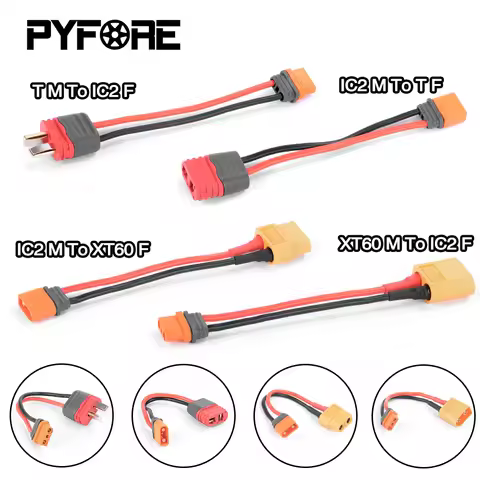 Battery Adapter Cable XT60 To IC2 Cable Plug Male/Female Replacement Parallel Connector For RC Model