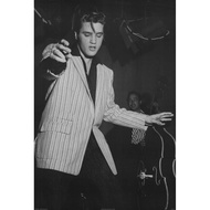 Elvis Presley White X-in Poster Printed Jacket