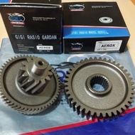 CRUN GEAR RATIO LARGE SMALL AEROX B65 /LEXI (LARGE 13/56T SMALL 40T) /AEROX 155 COMPLETE GARDEN RATI