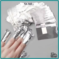 SUMU 50/100pcs Nail Polish Wrap, Cleaning Aluminum Nail Polish Remover Wrap,  Manicure Tools Polish 
