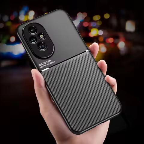 For Honor 200 Phone Case Ultra-thin Magnetic Texture Leather Case for Honor 100 Pro Fundas Mobile Ho