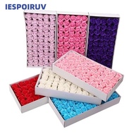 IESPOIRUV 50Pcs Soap Rose Flower, Three Layer Rose Wreath Making Foam Rose, Creative Realistic Flora