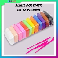 mainan slime clay polymer edukasi anak isi 12 Warna Edukasi Kreatif / Mainan Anak / jepso makassar