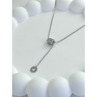 AG SILVER Barrel Rounds925 Sterling Silver White Gold Plated Necklace Chain Pendant