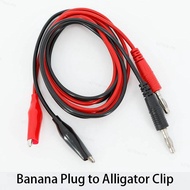 0.5m 1M Red Black Dual 4mm Banana to Alligator Clip test Electrical crocodile Cable Test lead Connec