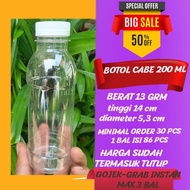 Botol Cabe 200Ml-Botol Plastik 200Ml-Botol Minuman 200Ml-Per 86 50 Pcs Free Kardus