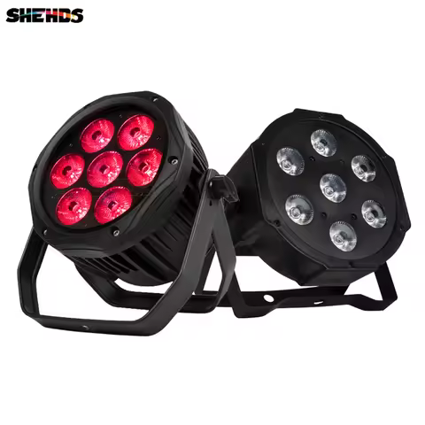 Top Sale SHEHDS Aluminum IP65 Waterproof 7x18W / 7x12W RGBW/RGBW+UV LED Par Lights DMX Control For D