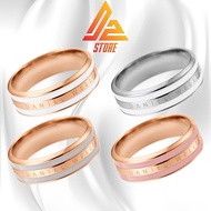 DW v2 Emalie Ring - Titanium 316L stainless steel fashion double bag ring