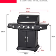 YQ36 Charcoal Dual-Use Household Outdoor Courtyard Villa Barbecue Table Barbecue Grill Barbecue Grill10-15Man AmericanBB