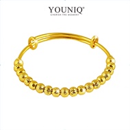 [On Sale] YOUNIQ Bubble 24K Gold Plated Round Adjustable Bangle Christmas Gift