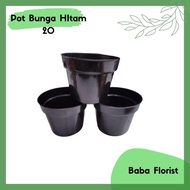 HITAM Black Seed POT 20 - Black Seed POT - 20CM Black POT - Decorative Nursery POT - Black Plain POT