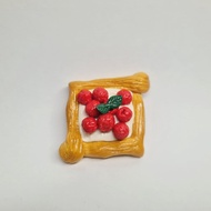 Raspberry Danish Pastry polymer clay ref magnet
