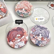 Bar Bar Cover Badge Protective Cover Transparent Storage Heart Round 63 73 83mm Brooch Bar Pain Bag 