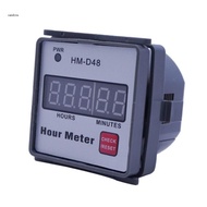 iny Digital Hour Meter Gauge 0‑999 99h Timer 220V Hour Meter HM-D48 Hour Meter for Lawn Mower  Tract