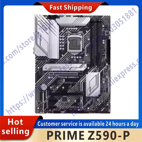 Used PRIME Z590-P original desktop computer Z590 DDR4 PCI-E4.0 motherboard LGA 1200 supports i9 1190