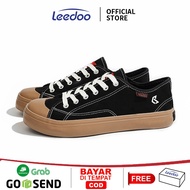 Leedoo Men's Sneakers Causal Canvas Men's Black Shoes Men's School Shoes Trendy Sneakers MC308