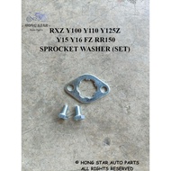 YAMAHA RXZ Y100 Y110 Y125Z LC135 Y15 KAWASAKI RR150 FRONT SPROCKET WASHER WITH SCREW DEPAN SPOKET WA