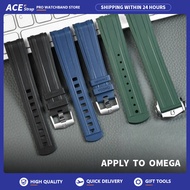 [FKM Fluororubber]Apply to OMEGA Watch Strap, Premium 20mm 21mm FKM Fluoroelastomer Band for Seamast