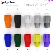 HUAIHAO 10Pcs RJ45 Caps Cat6a Cat7 RJ45 Network Ethernet Cable Connectors Cover Cat 7 TPU Boots Shea