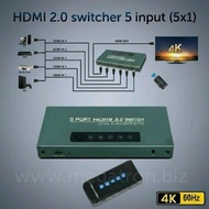 HDMI 2.0 switcher 5 input selector/ - 1 output (5x1) - support 4K 60hz resolution