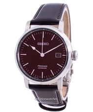 [CreationWatches] Seiko Presage Riki Watanabe Automatic Brown Enamel Japan Made 100M Mens Brown Leather Strap Watch SPB115J1 [Clearance Sale]