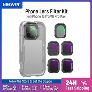 NEEWER 5pcs Phone Lens Filter Kit Black Mist Diffusion 1/4/ND8/ND16/ND32/ND64 HD Optical Glass For i
