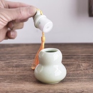 迷你陶瓷葫蘆小藥瓶復古香粉藥丸密封罐小號便攜茶葉罐硅膠塞防漏