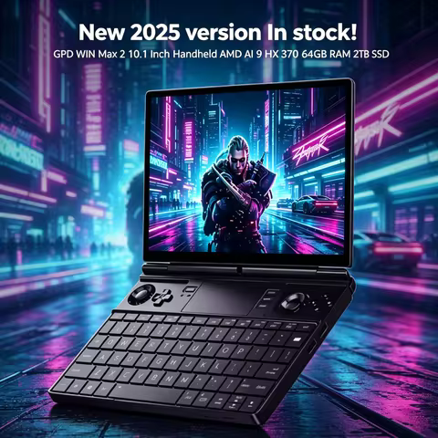 New 2025 version In stock! GPD WIN Max 2 10.1 Inch Handheld AMD AI 9 HX 370 64GB RAM 2TB SSD Mini La