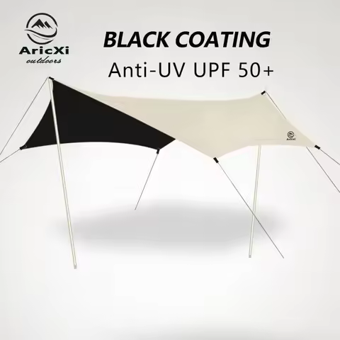 Aricxi Black Coating Tarp Outdoor Camping Sun Shelter Shade Awning Thickened 210D Oxford cloth UV Pr