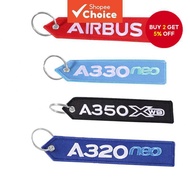 Keychain Double-sided Embroidery Aviation Key Ring Chain for Aviation Gift Strap Lanyard