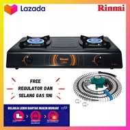 Kompor Gas Rinnai RI 522C / RI522C / RI 522 C - 2 Tungku + Free Selang dan Regulator SNI