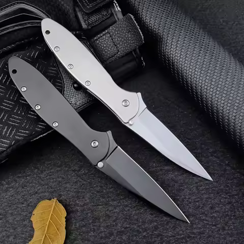 LEEK 1660 Folding Knife 14C28N Blade 410 Stainless Steel Handle Tactical Defensive Pocket EDC Campin