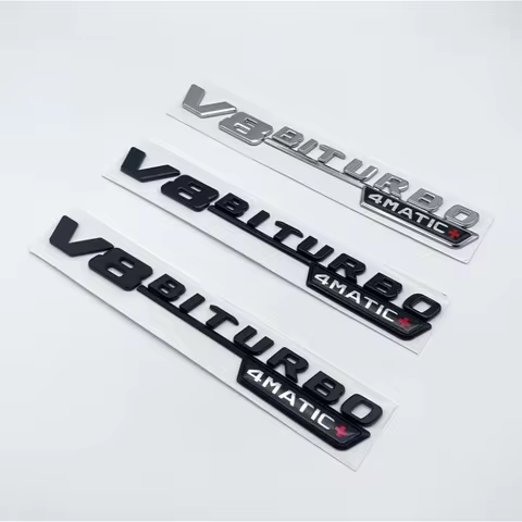 3D Letters S63 S65 V12 Biturbo V8Biturbo 4matic+ ABS Emblem for Mercedes Benz W222 W223 Car Fender T