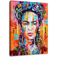 Frida Kahlo Wall Art Abstract Portraits  Painting Modern Graffiti Canvas Print Artwork Ch Gallery St