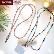 FOF 1Pcs DIY Accessories Stylish Cute Stone Gem Mobile Phone Crossbody Straps Lanyard Beads Chain Fo