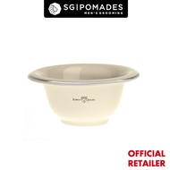 Edwin Jagger Ivory Porcelain Shaving Bowl With Chrome Rim-SGPOMADES