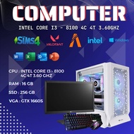 COMPUTER intel core i3 - 8100 4c 4t / RAM 16 / VGA สามารถเลือกได้ เล่นเกม FiveM เปิดบอท พร้อมจอ 20" 