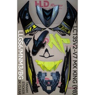 (Tanam) (MX KING 98) Coverset Cover set tanam (HLD Racing) yamaha lc135 v2 v3 v4 v5 v6 v7 MX KING 98
