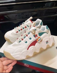 💎鑽石誠信賣家💎FILA Fila 牛角包聖誕聖誕牛角包麵包鞋白色灰色女裝