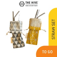The Hive Straw Set (2 Straw & 1 Brush)