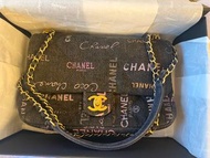 Chanel 黑牛仔 denim cf classic flap