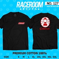 RACEROOM Black T-Shirt No Biased Cotton100 Coleman-127 Printed -