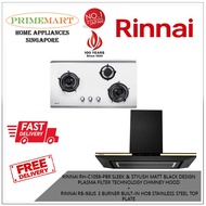 RINNAI RH-C1059-PBR SLEEK STYLISH MATT BLACK  PLASMA FILTER TECHNOLOGY CHIMNEY HOOD  +   RB-93US 3 BURNER HOB BUNDLE