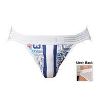 กางเกงในชาย GX3 Mens Underwear Gloss Sports Back Mesh Athletic Brief - Blue By TonyJocks ผ้าบาง ลื่น