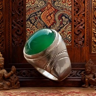HIJAU Original Green Solomon Agate Ring Green Calsedoninatural Not Bacan Similar to Bacan HQ 16mm Be
