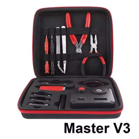 Coil Master V3 Tool Kit Coil Jig Rolling Bag DIY Cotton Tool 521 TAB Mini Ohm Meter Device Rebuild H