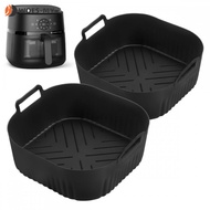 2 Silicone Air Fryer Basket Liners Nonstick for NA229 220 6QT 4 2L Air Fryer Use